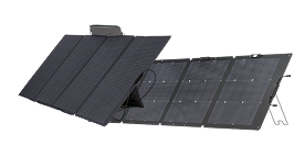 zwarte inklapbare draagbare zonnepanelen met zes panelen geschikt voor off-grid energievoorziening