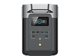 portable powerstation zwart met display en meerdere aansluitingen voor offgrid energievoorziening