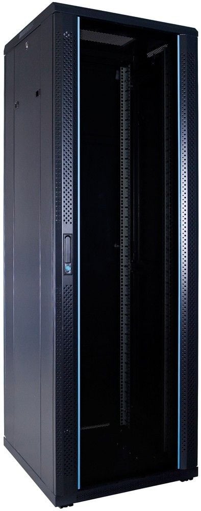 37U Patchkast met glazen deur 600x600x1800mm (BxDxH)