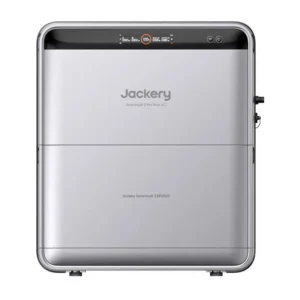 portable powerstation Jackery SolarVault 3 Pro Mix AC grijs-zilverkleurig rechthoekig model met digitaal display bovenaan en compacte behuizing