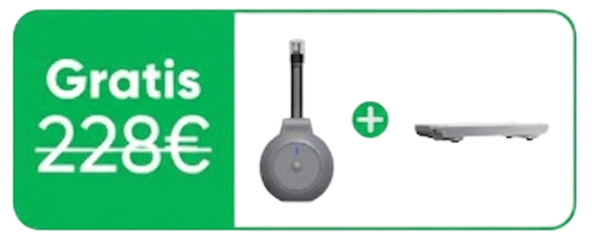 actie banner gratis black friday zonnepanelen montageset met metalen beugels en bevestigingsmateriaal op groene achtergrond
