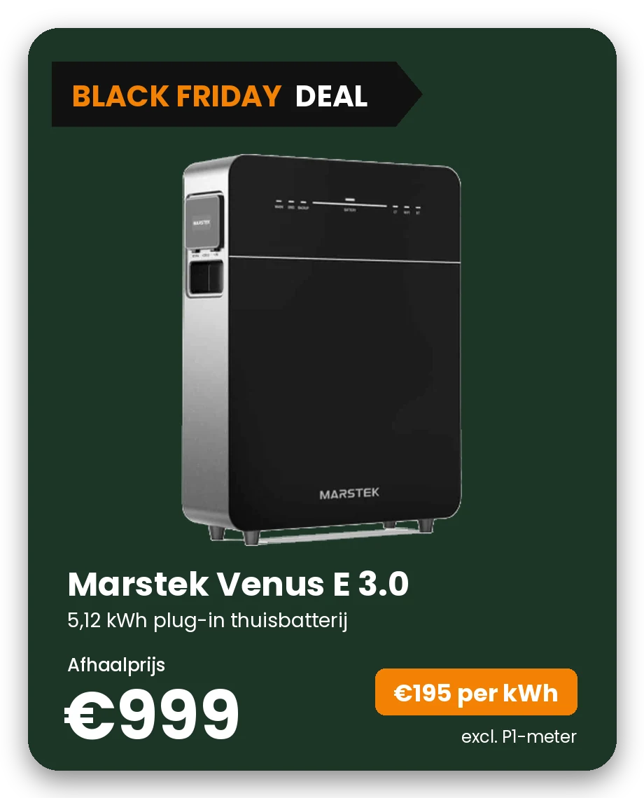 Black Friday deal: Marstek Venus E 3.0 5,12 kWh plug-in thuisbatterij voor €999